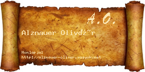 Alznauer Olivér névjegykártya